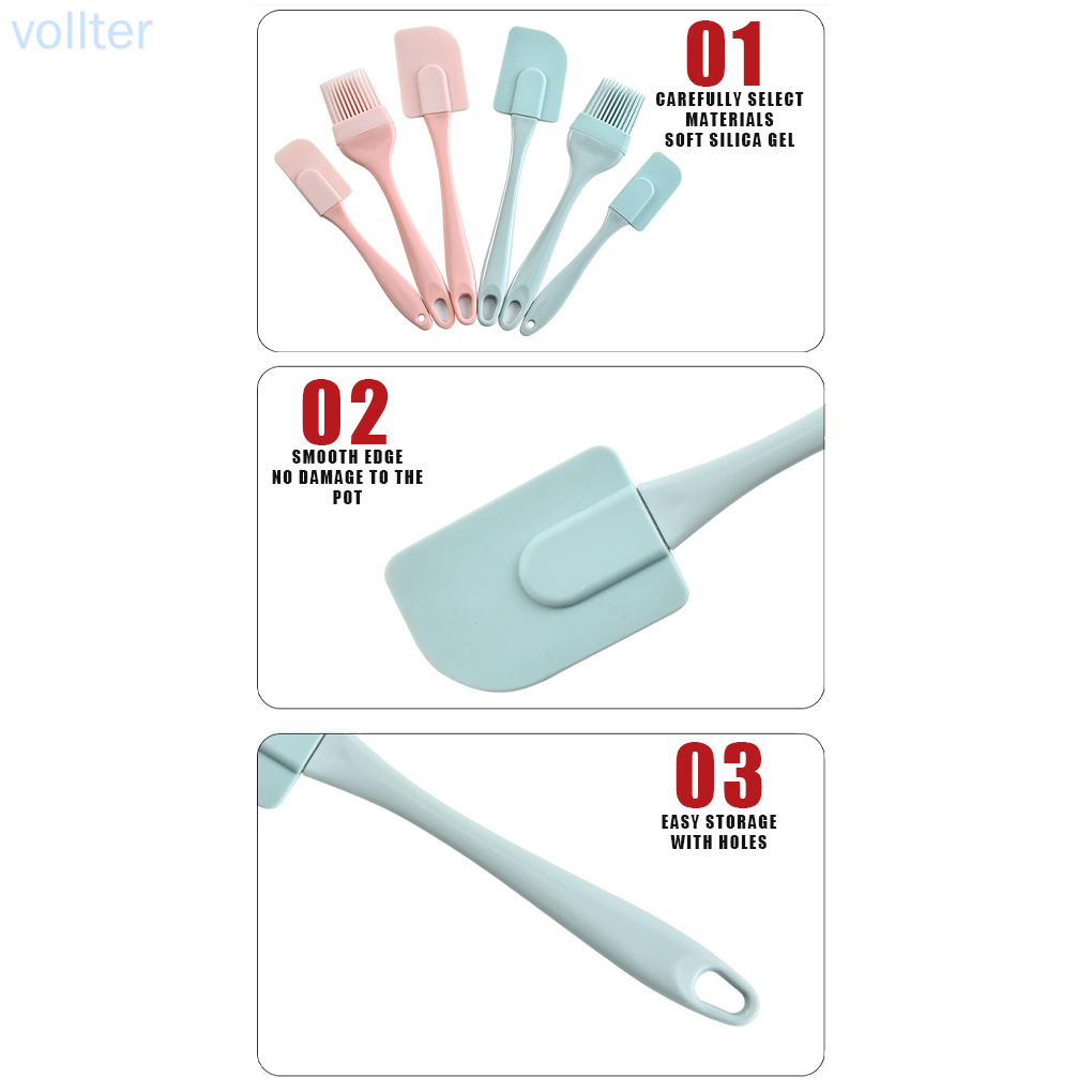 Set 3 Cọ Silicon Phết Dầu Làm Bánh Tiện Lợi