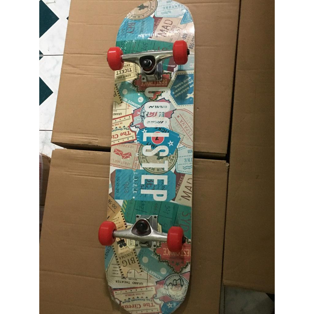 Ván Trượt thể thao mặt nhám skateboard cao cấp gỗ ép phong 7 lớp (Size: 80cm) (Chọn mẫu)