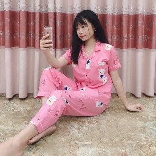 PIJAMA QUẦN DÀI ÁO CỘC L1