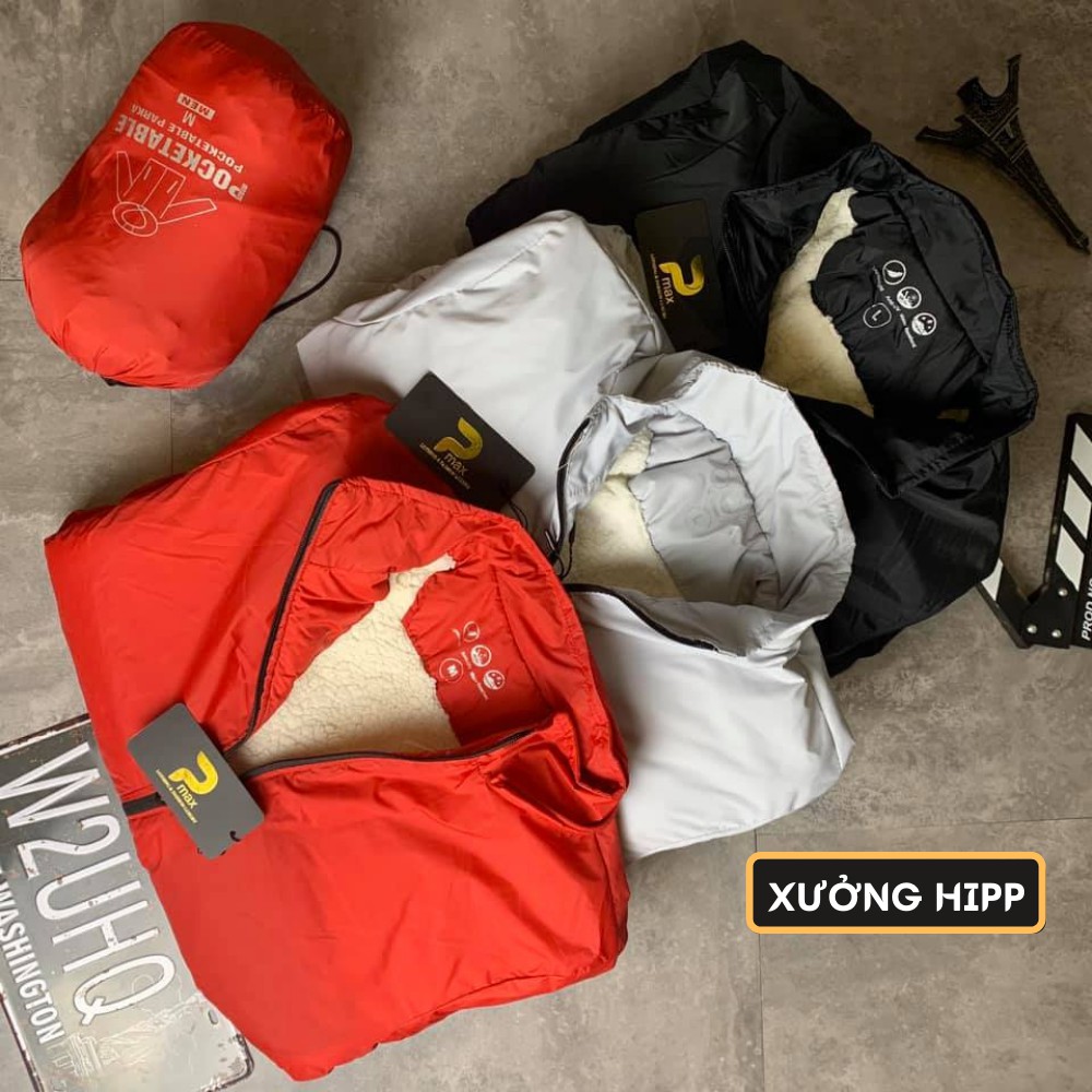 Áo gió lót lông cừu unisex Xưởng Hipp, khoác dù nam nữ dày dặn mặc Siêu Ấm | BigBuy360 - bigbuy360.vn