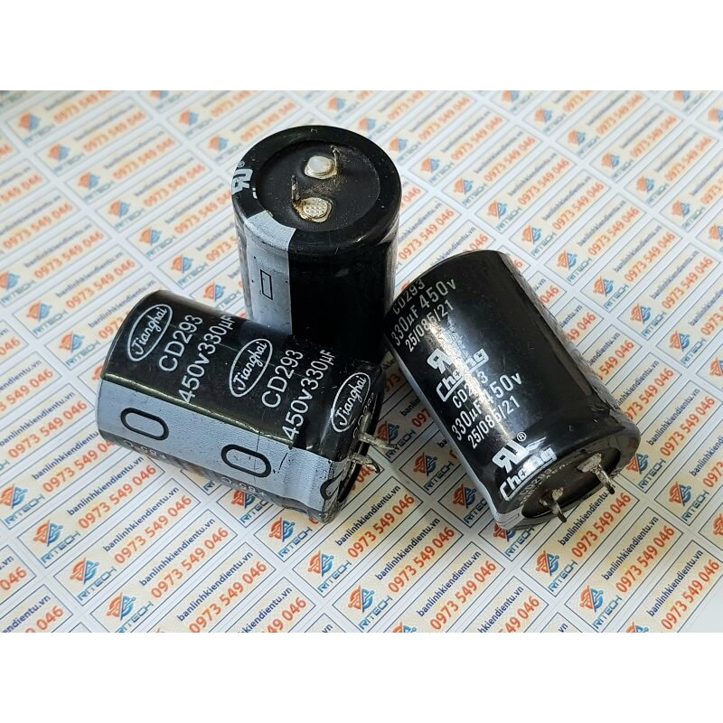 Tụ điện, tụ hóa 330uF 450V hàng tháo máy chính hãng