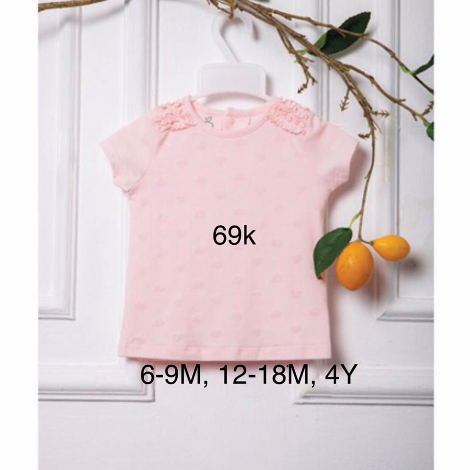 [Mã FAGREEN55 giảm 10% đơn 99K] Sale 69k Áo cộc bèo vai hình tim TS004 la pomme