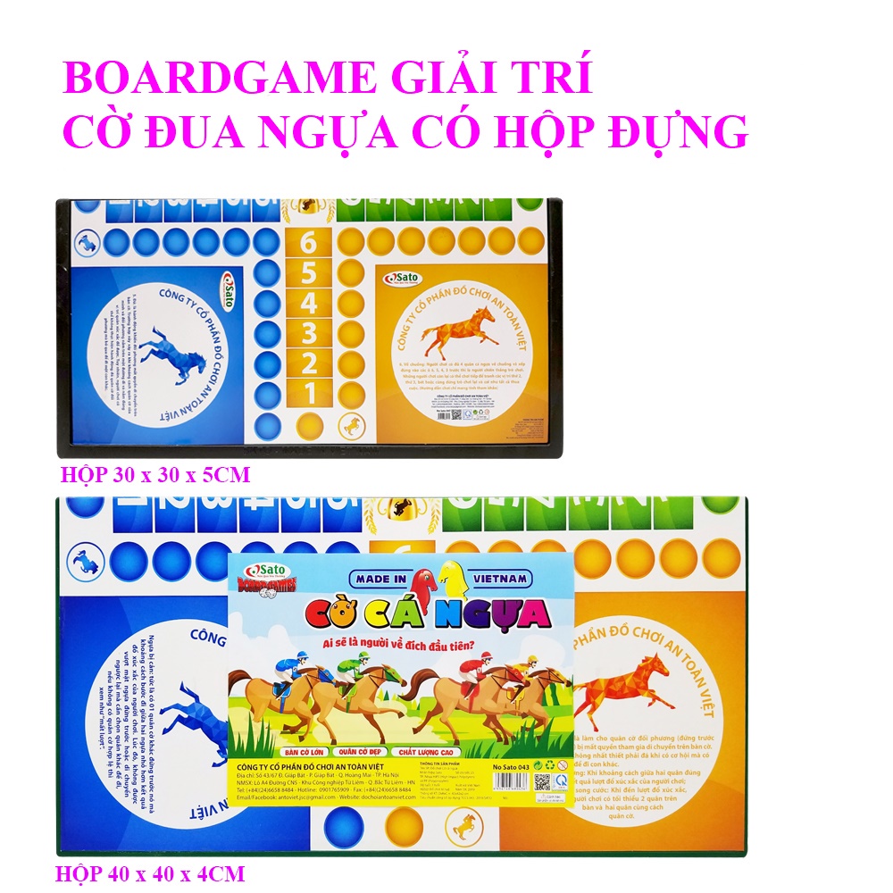 Combo Cờ Tỷ Phú Và Cờ Cá Ngựa - BoardGame Vui Nhộn Cho Gia Đình Hàng Cao Cấp (LOẠI VỪA)
