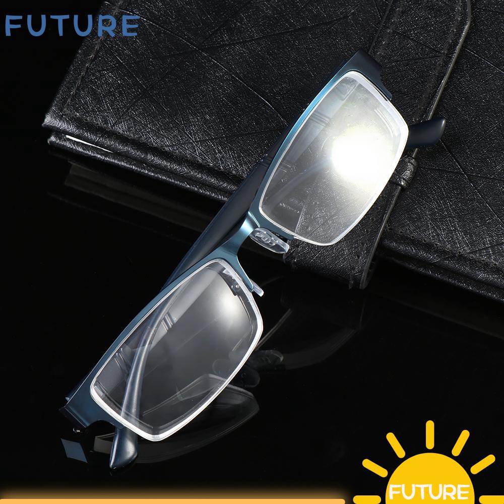 Mắt Kính Cận Thị Gọng Vuông Viền Nhựa Resin Kim Loại Siêu Nhẹ 0~600