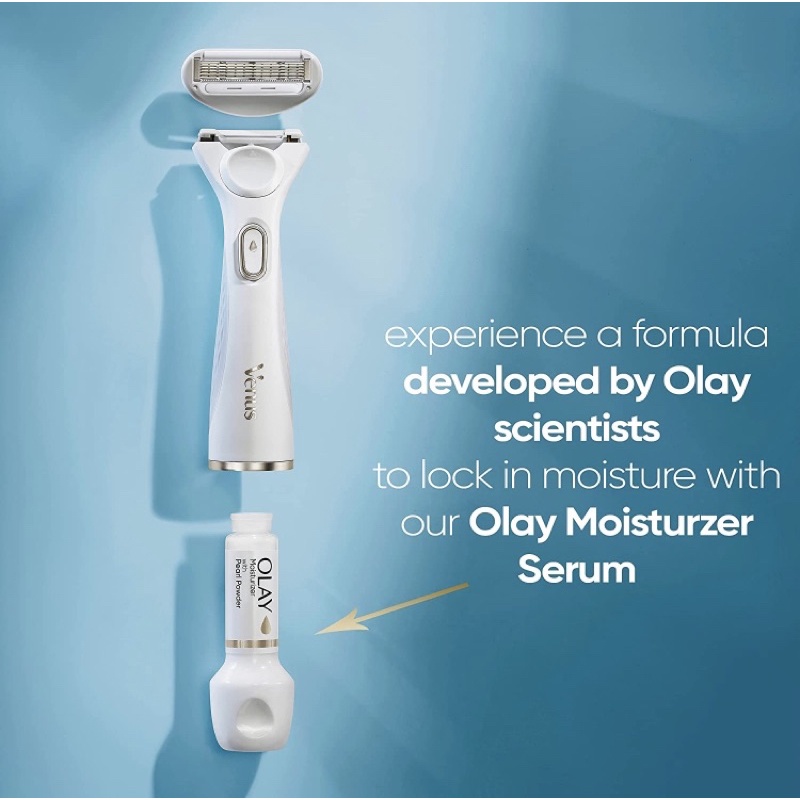 Dao cạo râu Gillette Venus Radiant Skin Womens razor kèm dưỡng da Olay USA