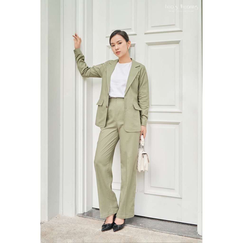 B12 – SET ÁO QUẦN VEST VÀ ÁO SƠ MI LINEN BỘT CAO CẤP