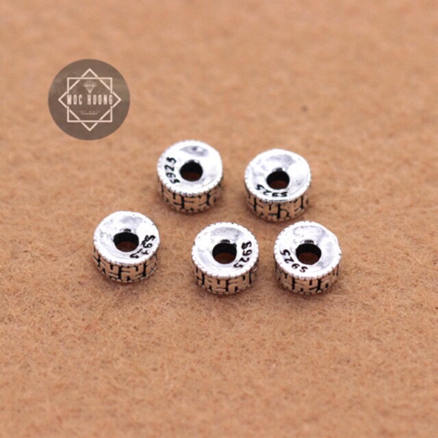 CHUYÊN SỈ Charm chặn chữ vạn bạc, chặn bạc hàng siêu đẹp - Bạc tốt loại 1, PH243