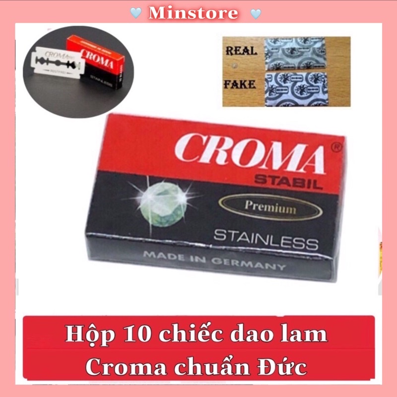 Hộp Dao Lam Croma 10 Chiếc Hàng Chuẩn Đức
