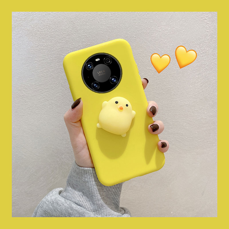 Ốp điện thoại 3D Cute chicken Stress Reliever Phone case  cho VIVO v5 v7 plus v9 v11i v11 v15 v17 pro v19 neo y51 2020 y53 y55 y66 y69 y71 y81 Lovely girl cover