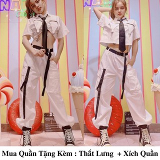 Quần túi hộp 1 dây có xích và thắt lưng ( size 30kg - 100kg )
