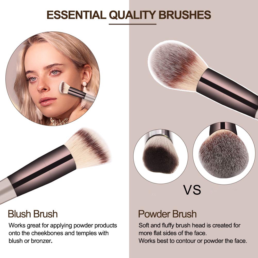 Bộ 18 cây cọ dành cho trang điểm chuyên dụng tiện lợi