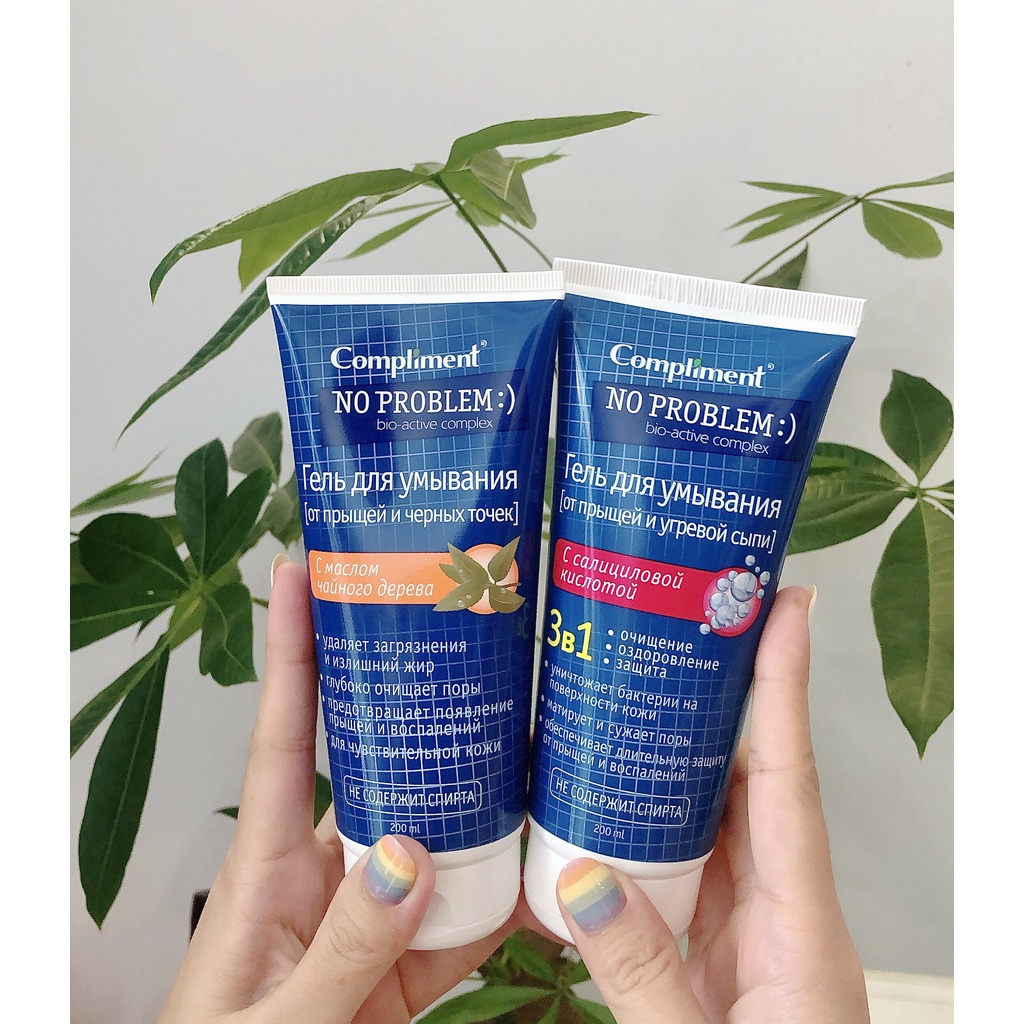 Gel rửa mặt Compliment No Problem 200ml giảm viêm giảm mụn