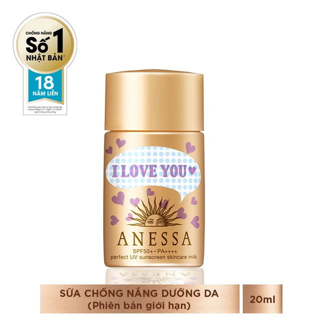 [Quà tặng] Phiên bản giới hạn Sữa chống nắng bảo vệ hoàn hảo Anessa Perfect UV Sunscreen Skincare Milk 20ml