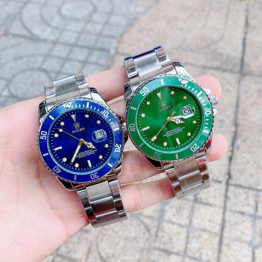 Đồng hồ Nam rolex dây thép không gỉ, tặng box- Dong.ho.rolex (mặt xanh) | BigBuy360 - bigbuy360.vn