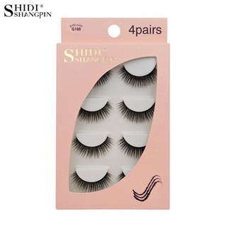 SHIDI 4 Pairs Eyelashes Curl 3d Lashes Seamless Eyelashes