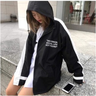 Áo khoác dù unisex 404 ERROR - Đen
