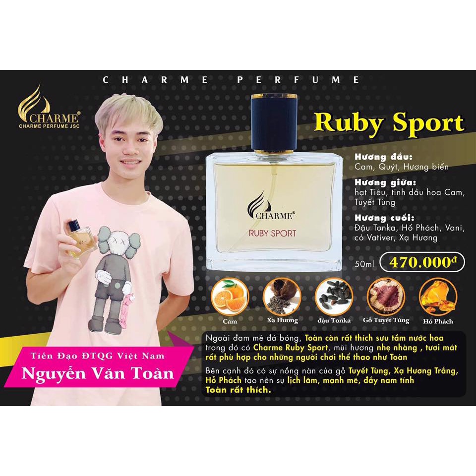 Nước hoa ruby spot nam 50ml | Thế Giới Skin Care