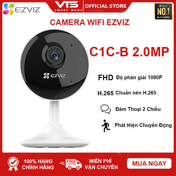 Camera IP WIFI EZVIZ C1C-B 2.0MP - Đàm Thoại 2 chiều - CS-C1C  1080P - Bảo Hành 2 Năm
