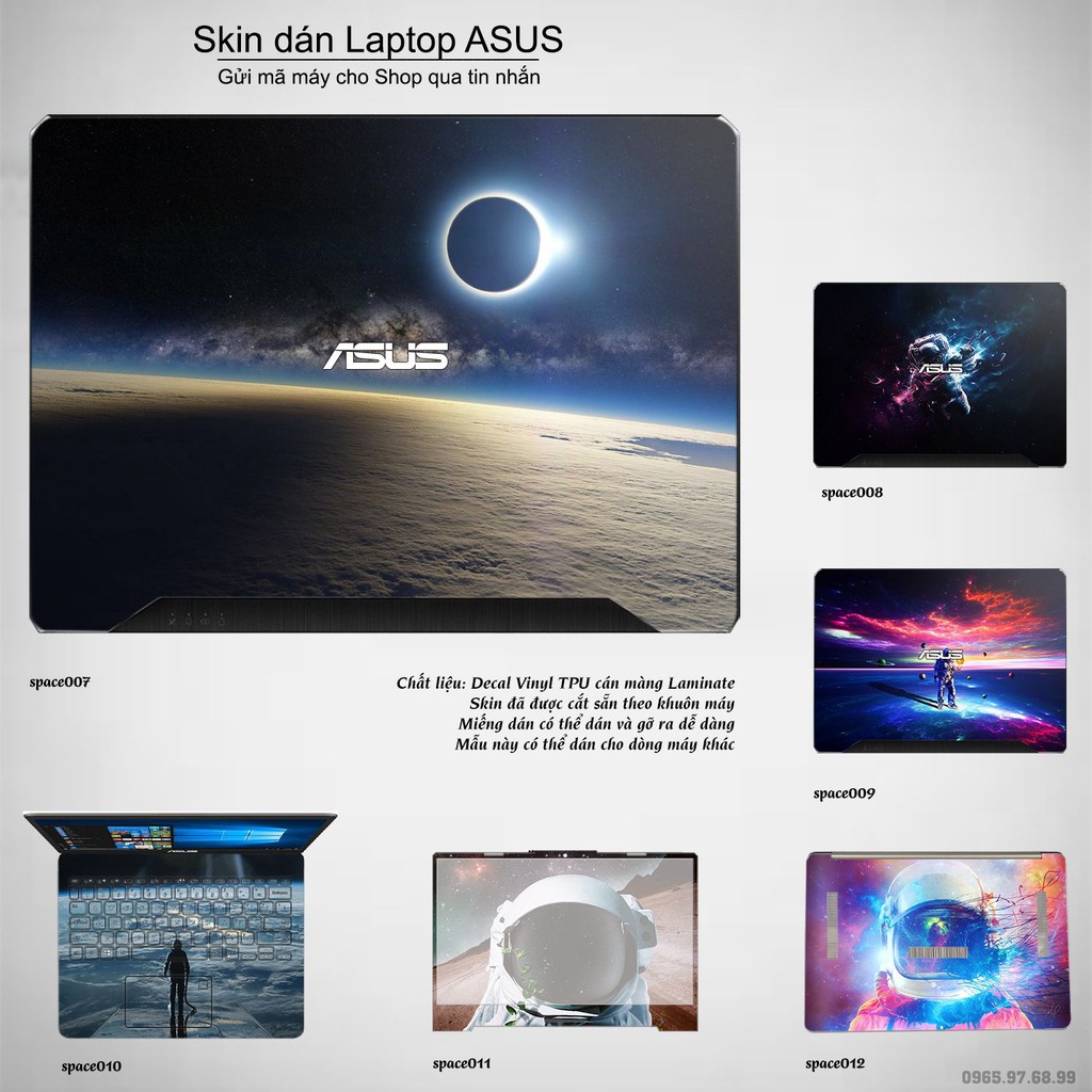 Skin dán Laptop Asus in hình không gian _nhiều mẫu 2 (inbox mã máy cho Shop)