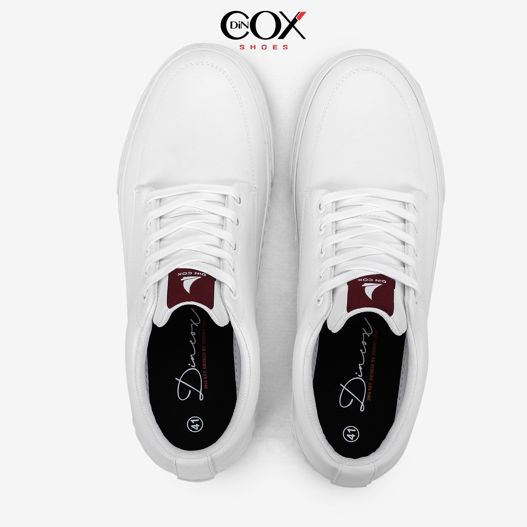 Giày Sneaker Da Nam DINCOX D06 Thể Thao, Năng Động Full/White