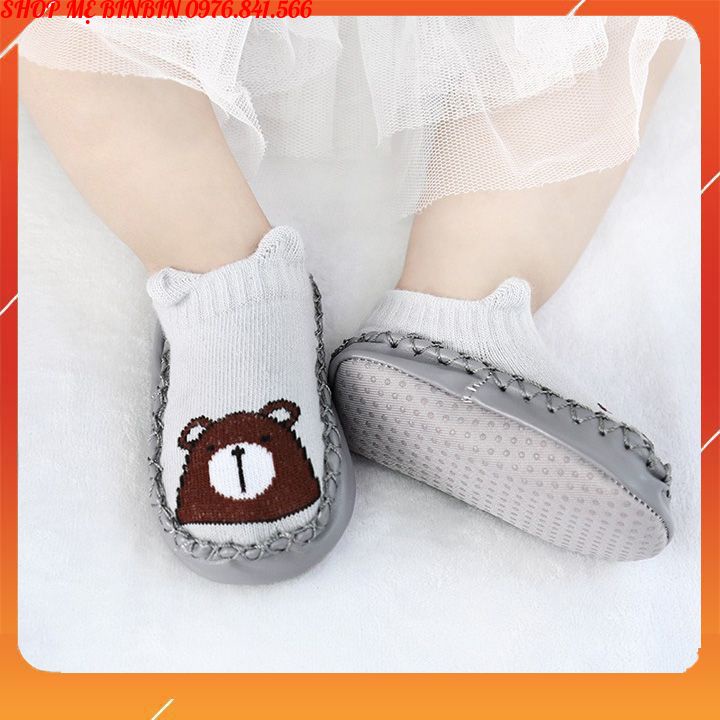 Giầy tập đi hình thú dễ thương có đế chống trơn trượt cho bé