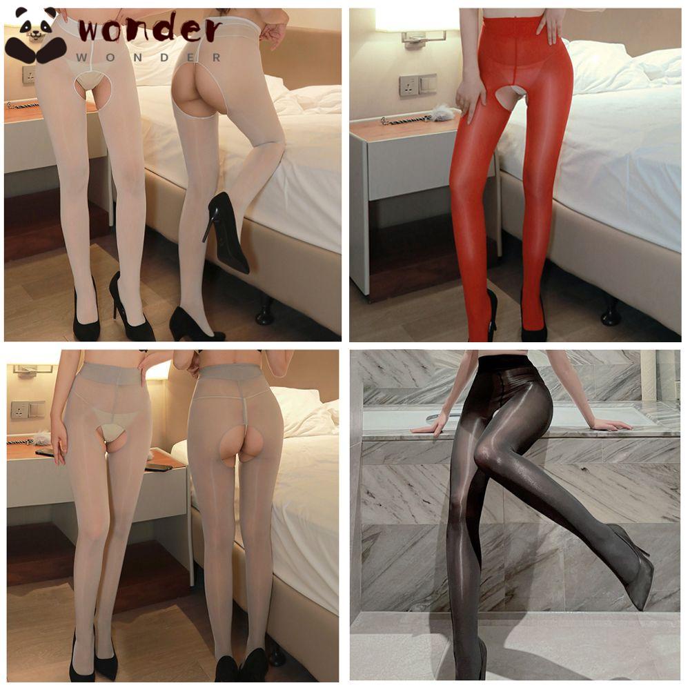 Quần Tất Lưng Cao Trong Suốt Lấp Lánh Dành Cho Nữ