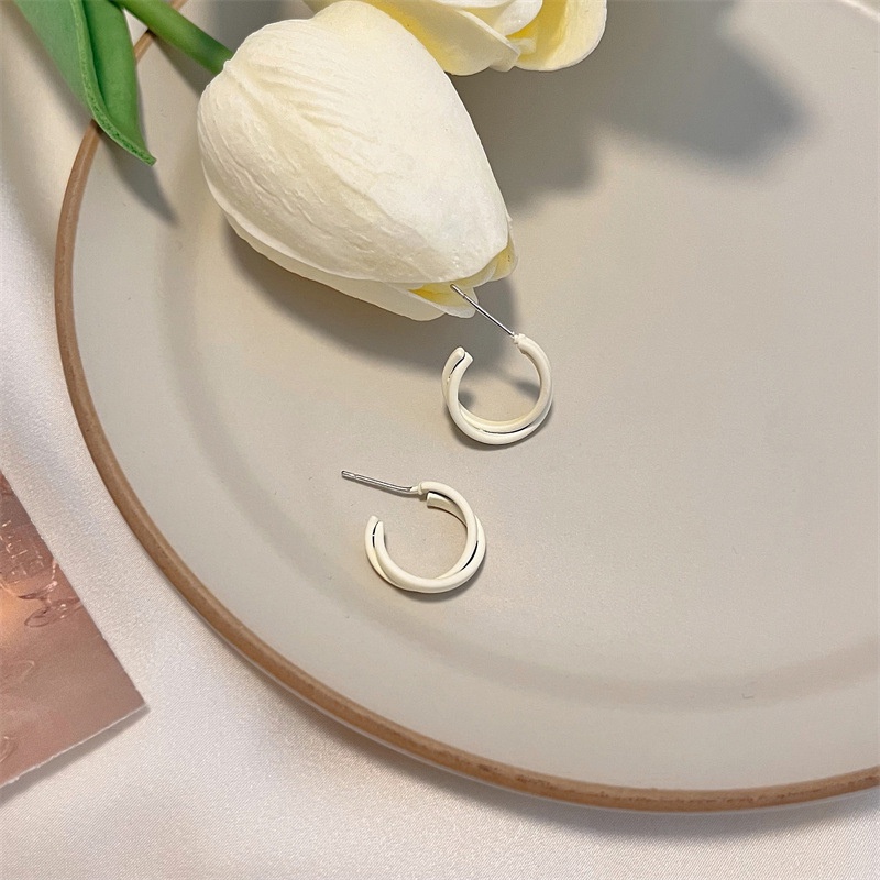 Khuyên tai bạc S925 hình chữ C thời trang Hàn Quốc cao cấp cho nữ F869