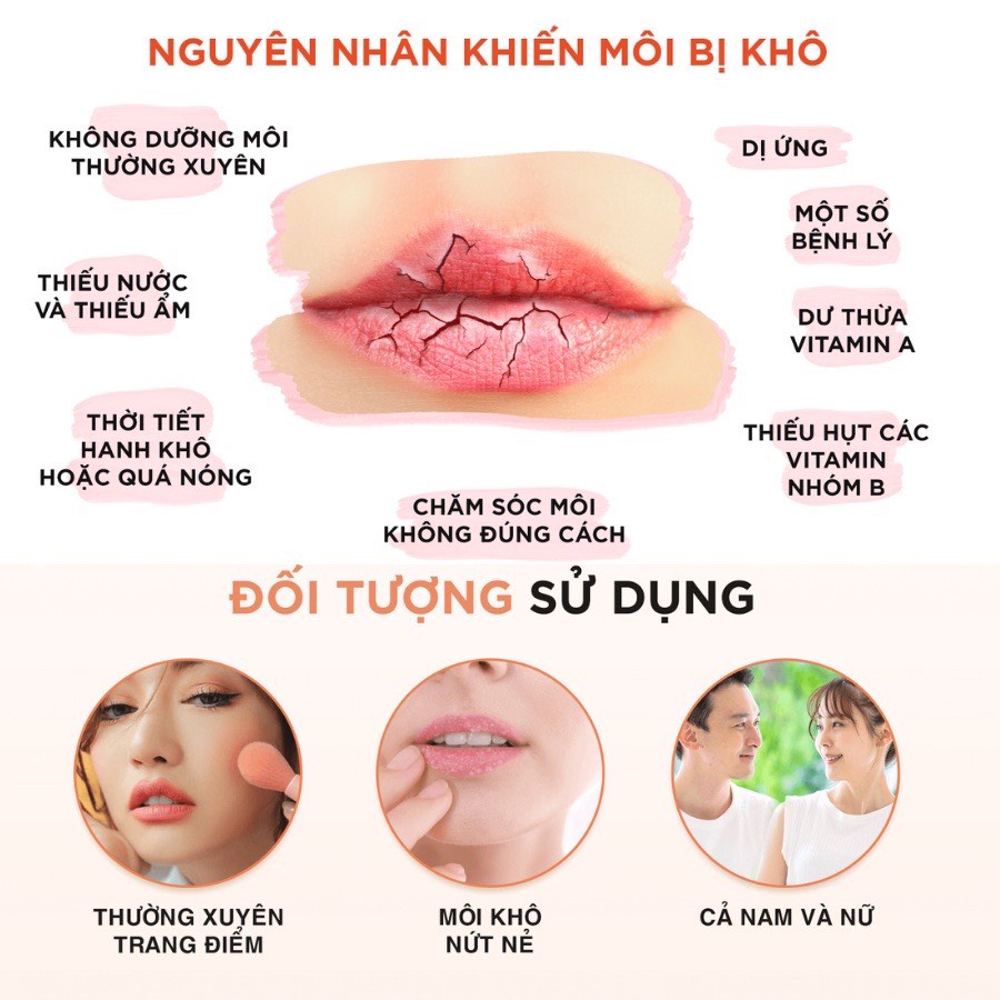 Son dưỡng môi không màu DHC Lip Cream Nhật Bản dưỡng ẩm mọng giảm thâm khô làm hồng môi 1.5g