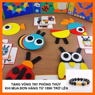 [Tặng vòng phong thủy với đơn hàng >159k] BỘ ĐỒ CHƠI GHÉP HÌNH KHỐI SÁNG TẠO MONTESSORI FUN BOARD