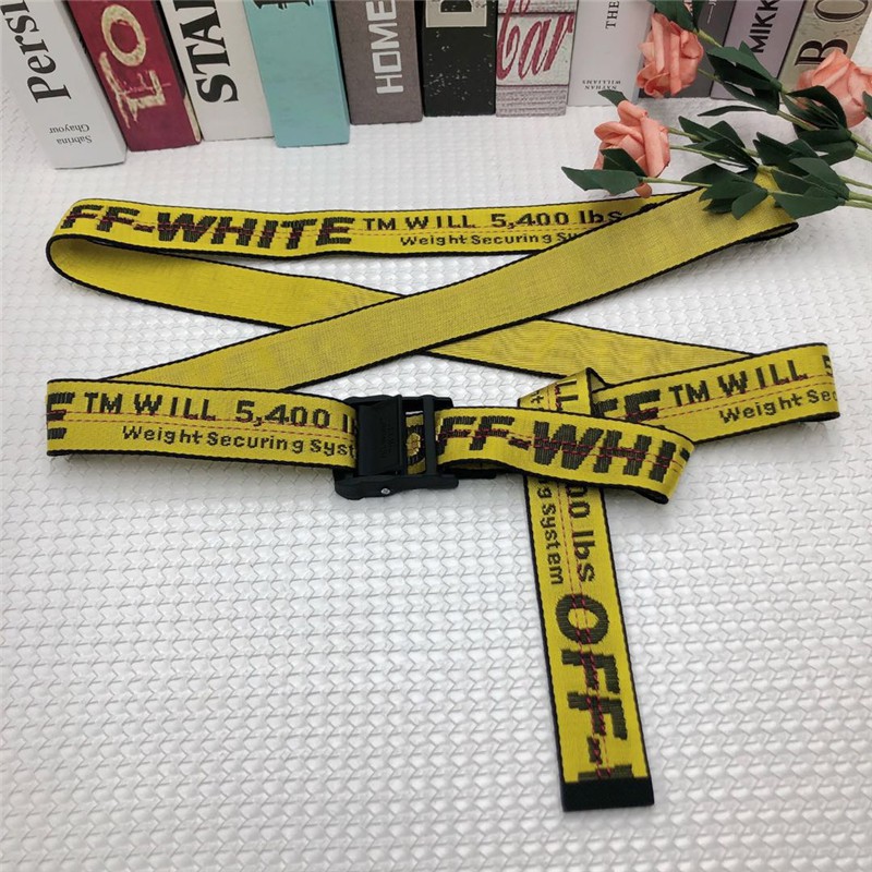 OFF-WHITE BELT - Thắt Lưng Vải Canvas Trang Trí Chữ Off White Cá Tính