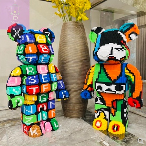 Đồ Chơi Lắp Rắp Mô Hình 3D Bearbrick Gấu Tình Yêu Gấu Bạo Lực  Có Ngăn Kéo Cỡ Lớn-Quà Tặng Sinh Nhật