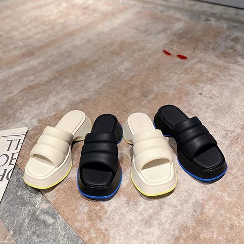 Dép Quai Ngang Đế Dày Thời Trang Dành Cho Nữ