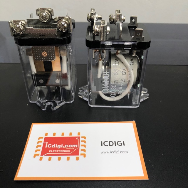 Rơ le trung gian QianJi JQX-80F/1Z (JQX-59F) loại 1 tiếp điểm Relay Rơ le công suất 12VDC 80A/250VAC