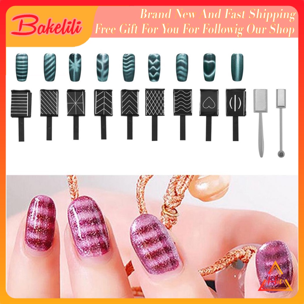 Bộ 11 thanh nam châm hơ sơn gel mắt mèo
