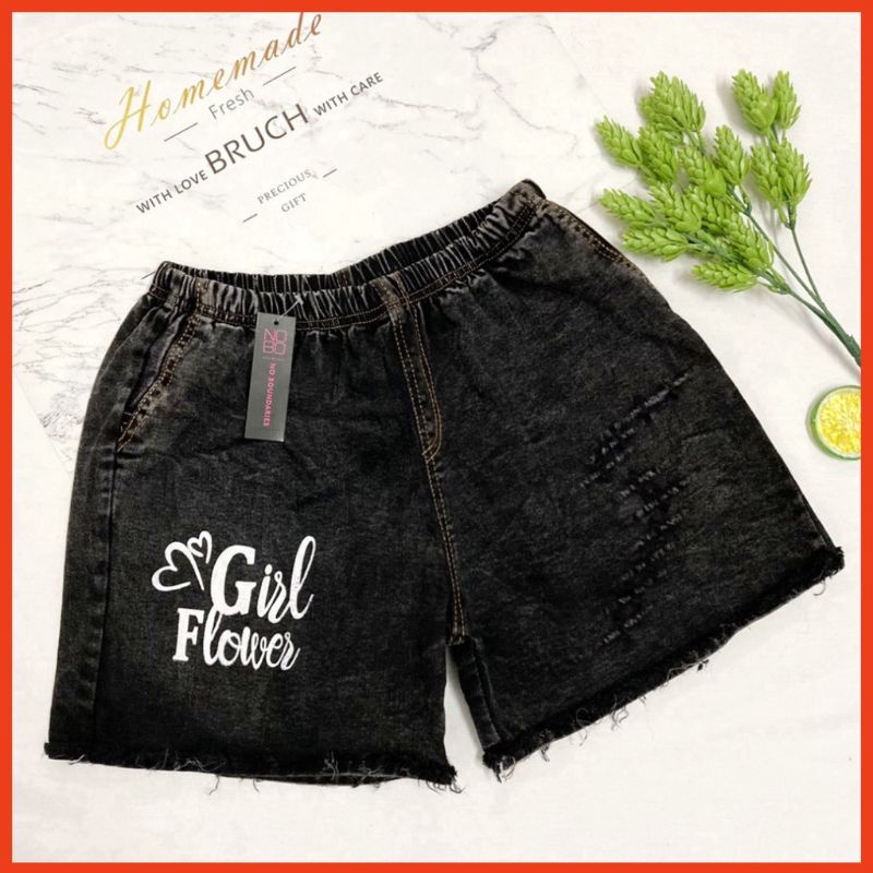 Quần đùi bé gái quần short jean freesize 45-50kg