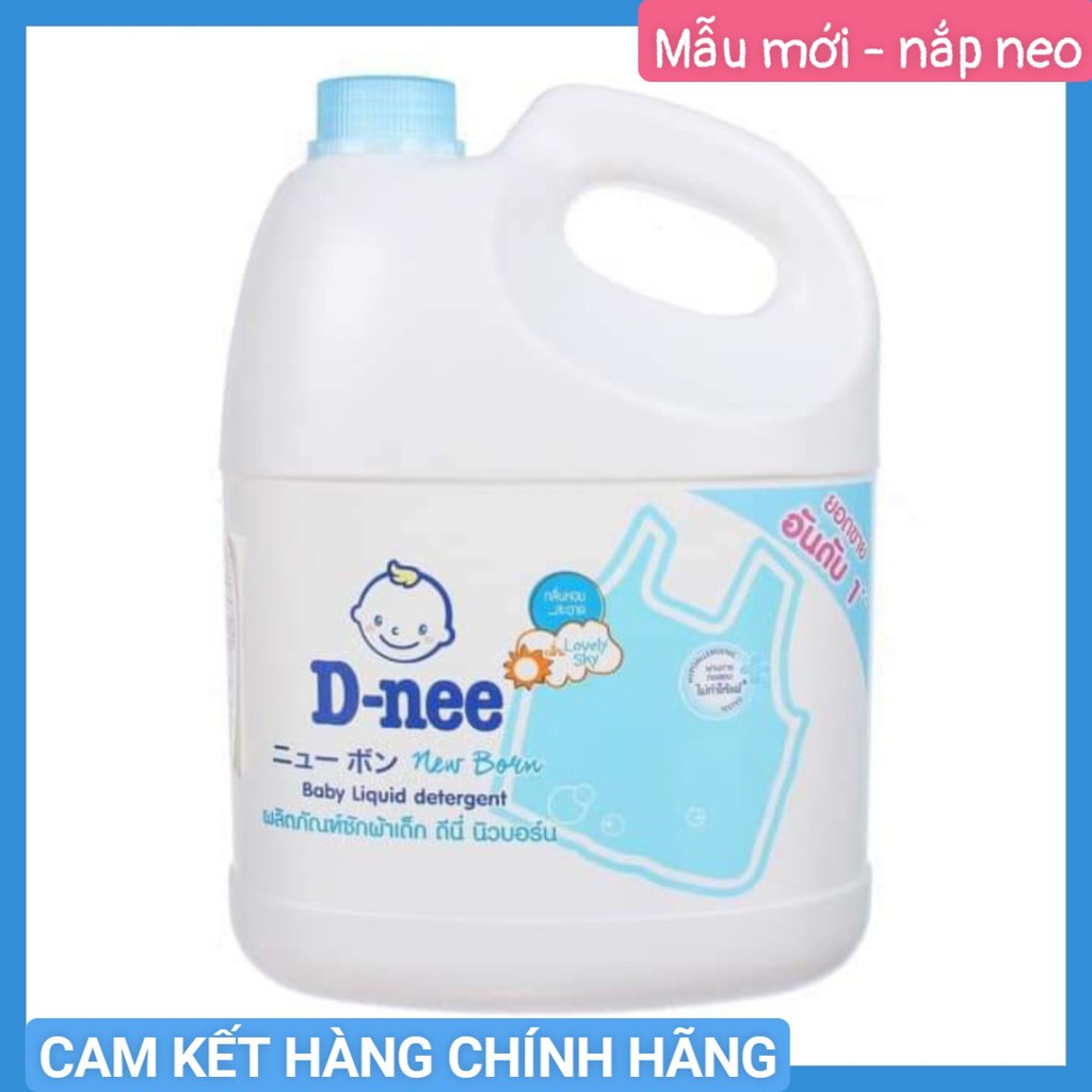 Nước giặt dnee xanh 3L mẫu mới nắp Neo chính hãng thái lan