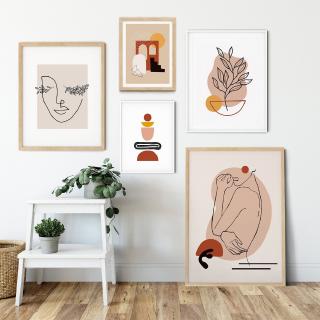 Tranh Canvas Họa Tiết Khuôn Mặt Người Trừu Tượng Trang Trí Nội Thất