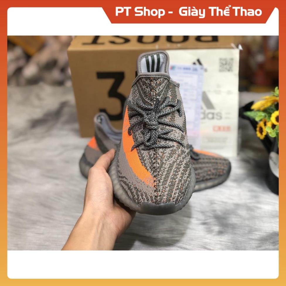 [FreeShip+ Hàng Cao Cấp] Giày Thể Thao Yz350 Xám Cam Nam Nữ, Đế Boost Mềm Nhẹ Êm Tránh Trơn Trượt Best Đẹp