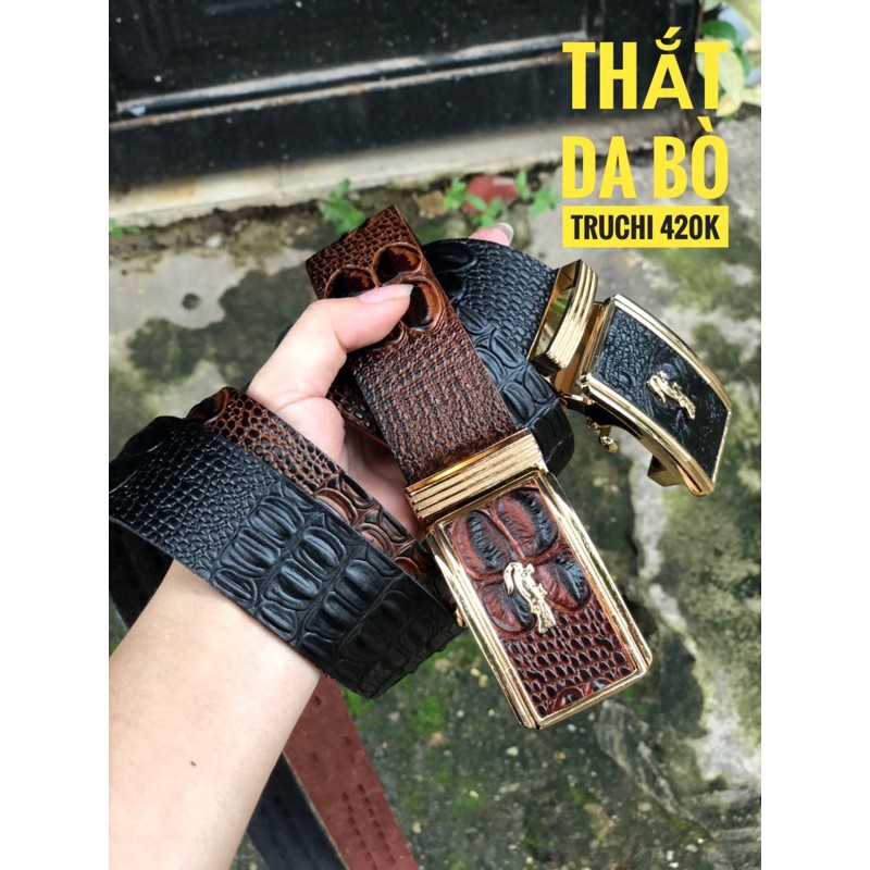THẮT LƯNG DA BÒ VÂN CÁ TRUCHI