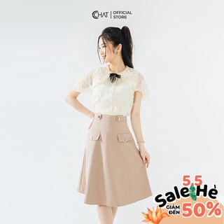 Chân váy bổ mảnh cạp cá tt cchat