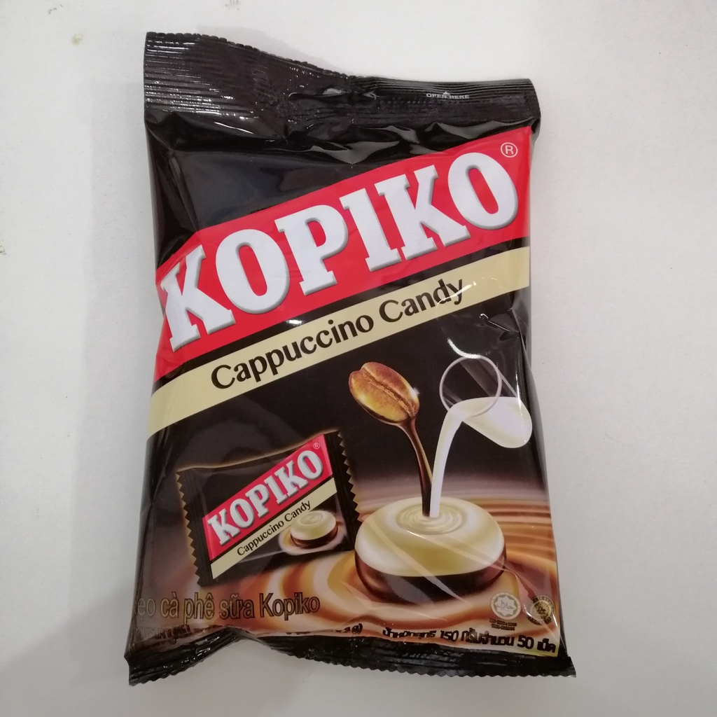 Kẹo Cà Phê Sữa Kopiko Cappuccino Candy (Gói 150g)