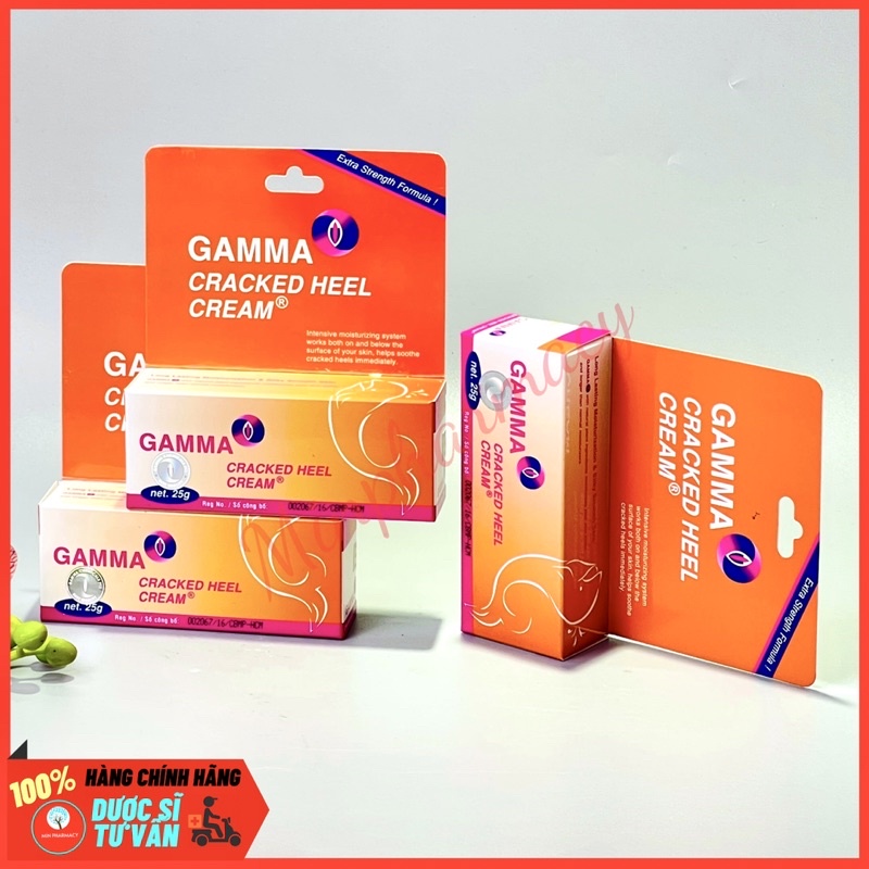 Kem Cracked Heel Cream Gamma Giảm Nứt Gót Chân, Dưỡng da chân Tuýp 25g - Minpharmacy