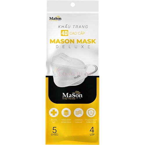 Khẩu trang 4D cao cấp Mason Mask Deluxe lọc bụi mịn