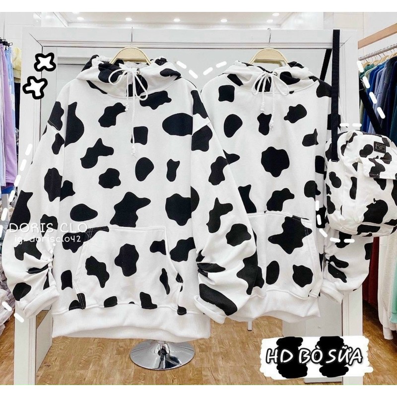 Áo Hoodie Bò Sữa Form rộng Unisex Nam Nữ Couple - Lana Store | BigBuy360 - bigbuy360.vn