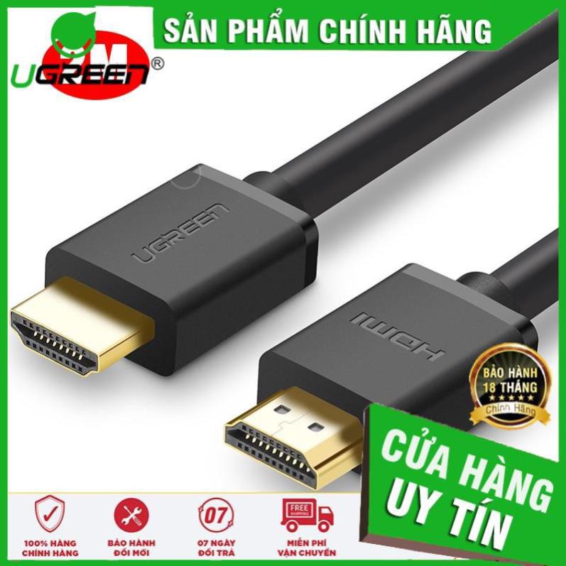 Cáp HDMI UGREEN 1m 2m 3m 5m 10m 15m 2m 30m HD104 hỗ trợ 3D, full HD 1080p - Hàng Chính Hãng