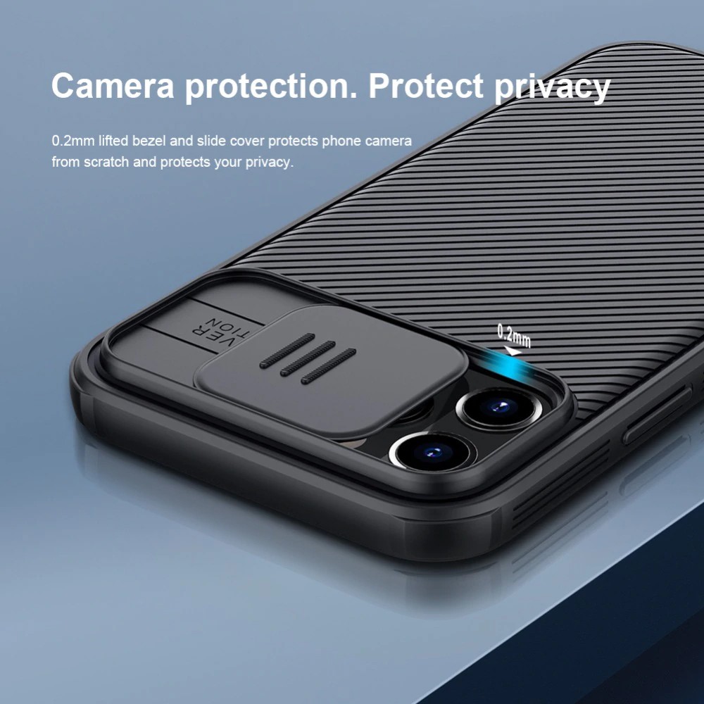 [ỐP LƯNG BẢO VỆ CAMERA] iPhone 13/ 13 Pro/ 13 Pro Max/ 12/ 12 Pro/ 12 Pro Max hiệu Nillkin Camshield (Chính hãng)