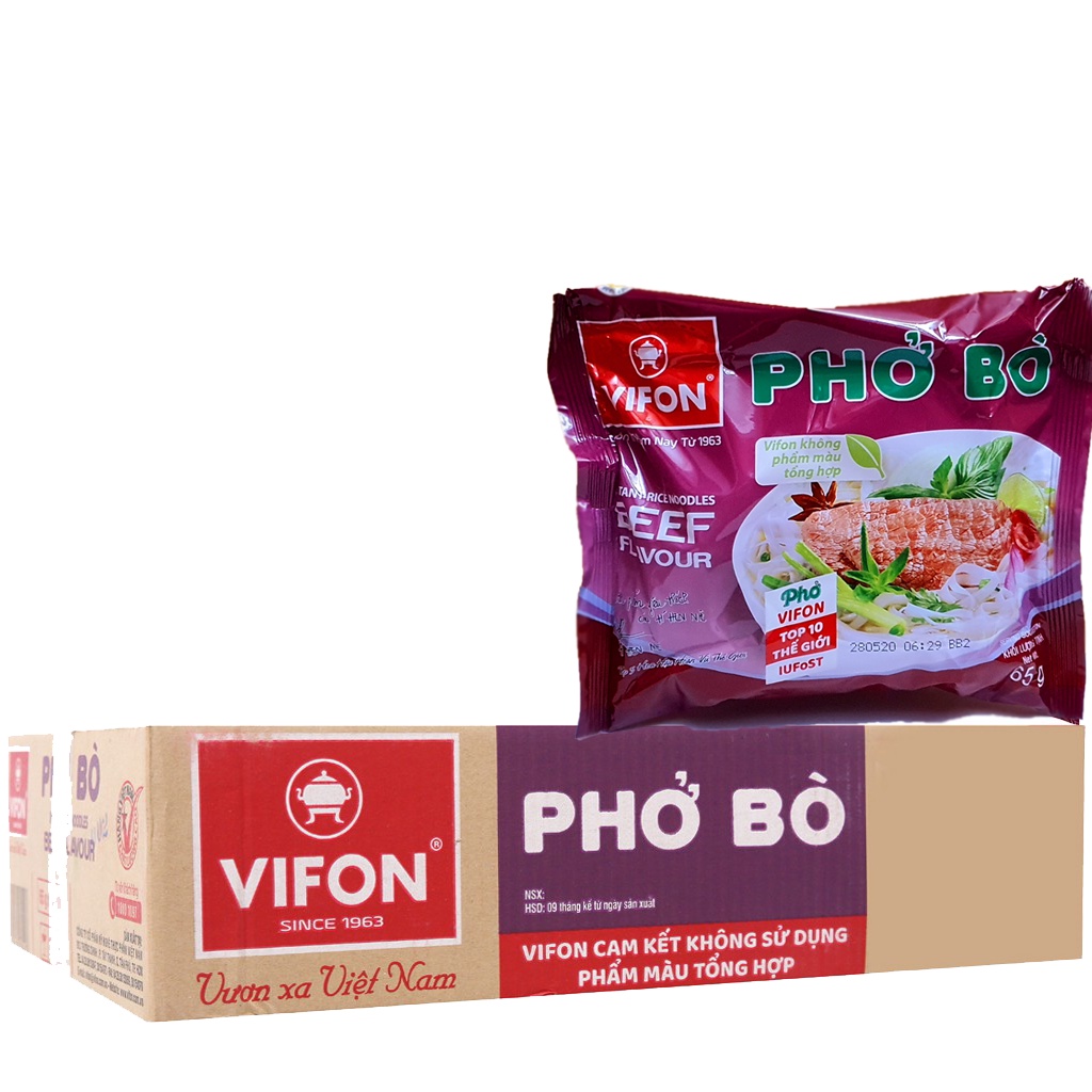 Thùng 30 gói Phở Bò Vifon
