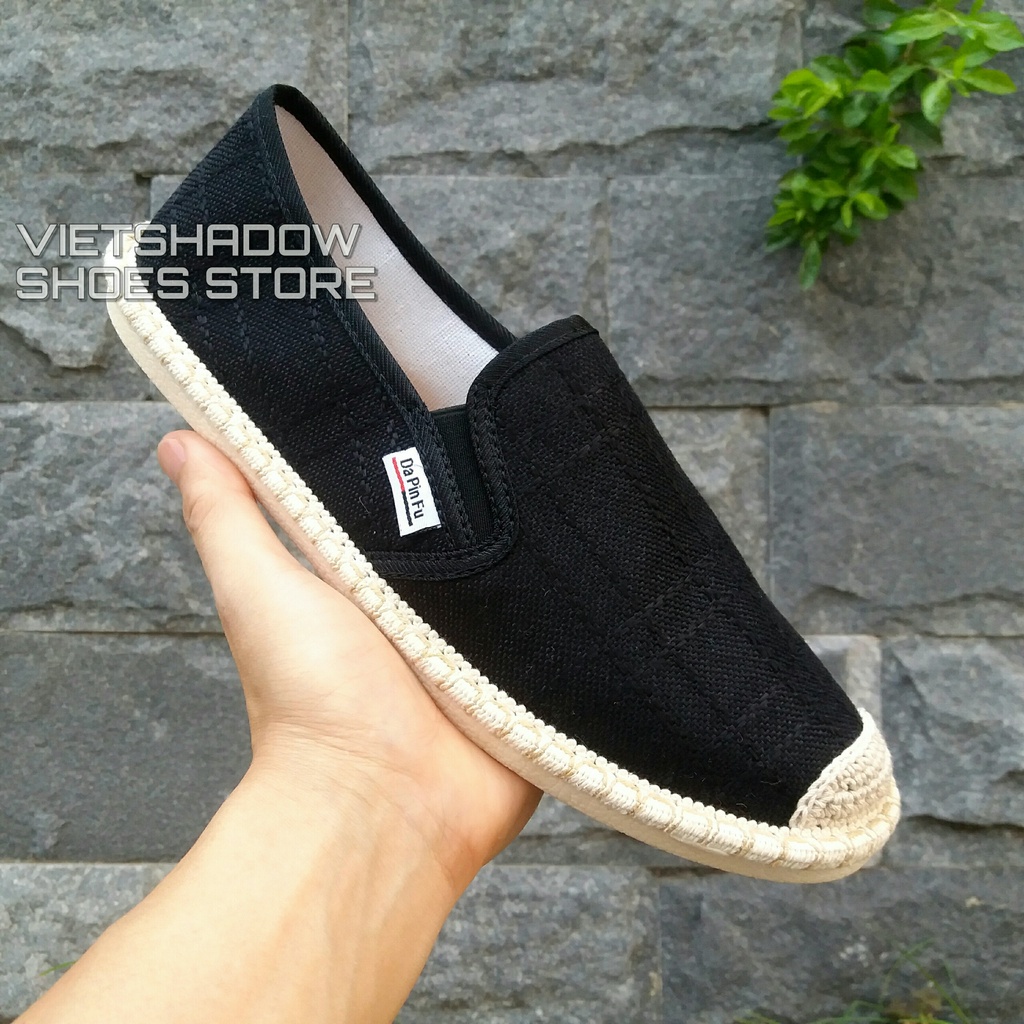 Slip on - Giày lười vải nam - Vải bố 3 màu màu đen, xám và trắng ngà - Mã SP 2917