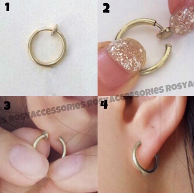 ROSY - KHUYÊN TRÒN KẸP ĐEO TAI MÔI MŨI V BTS