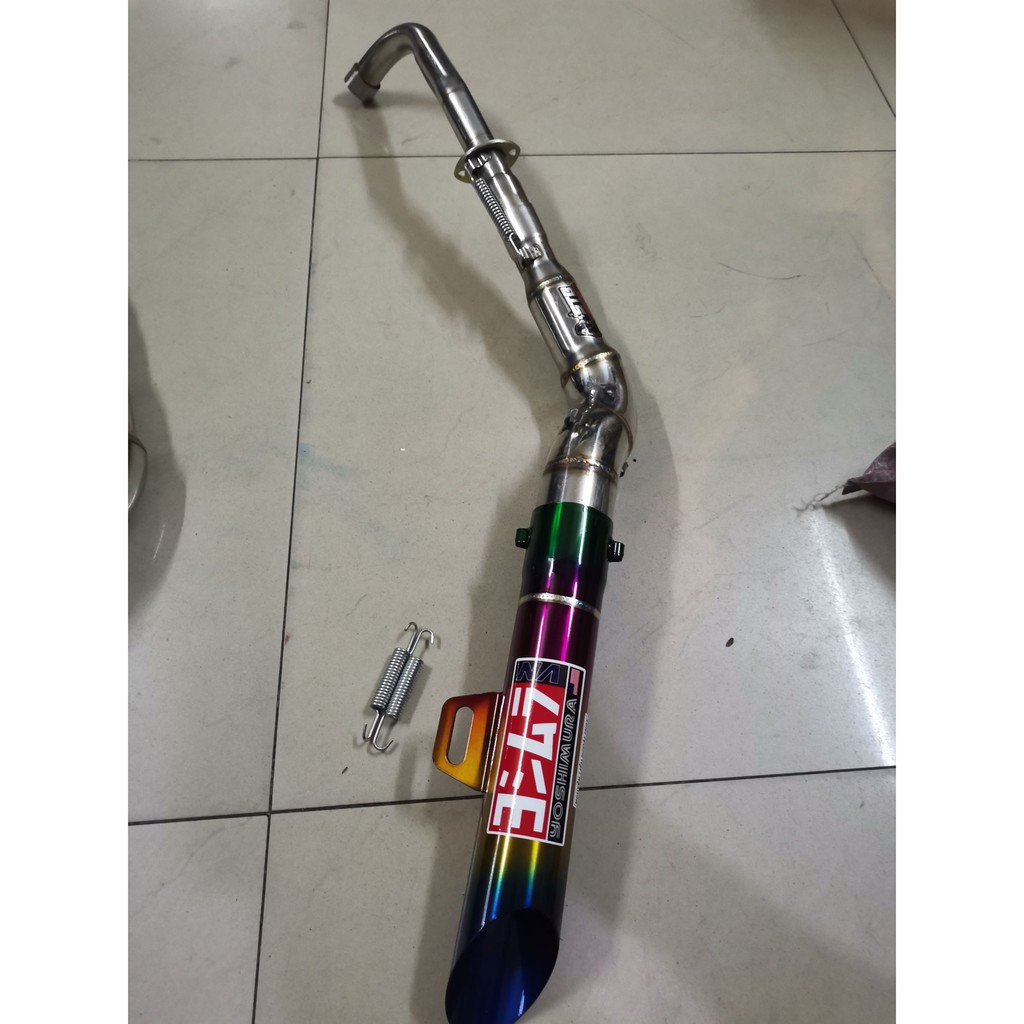 Pô xe máy sirius Wave dream cúp toke kou inox không nỉ full cổ kong 2 khúc